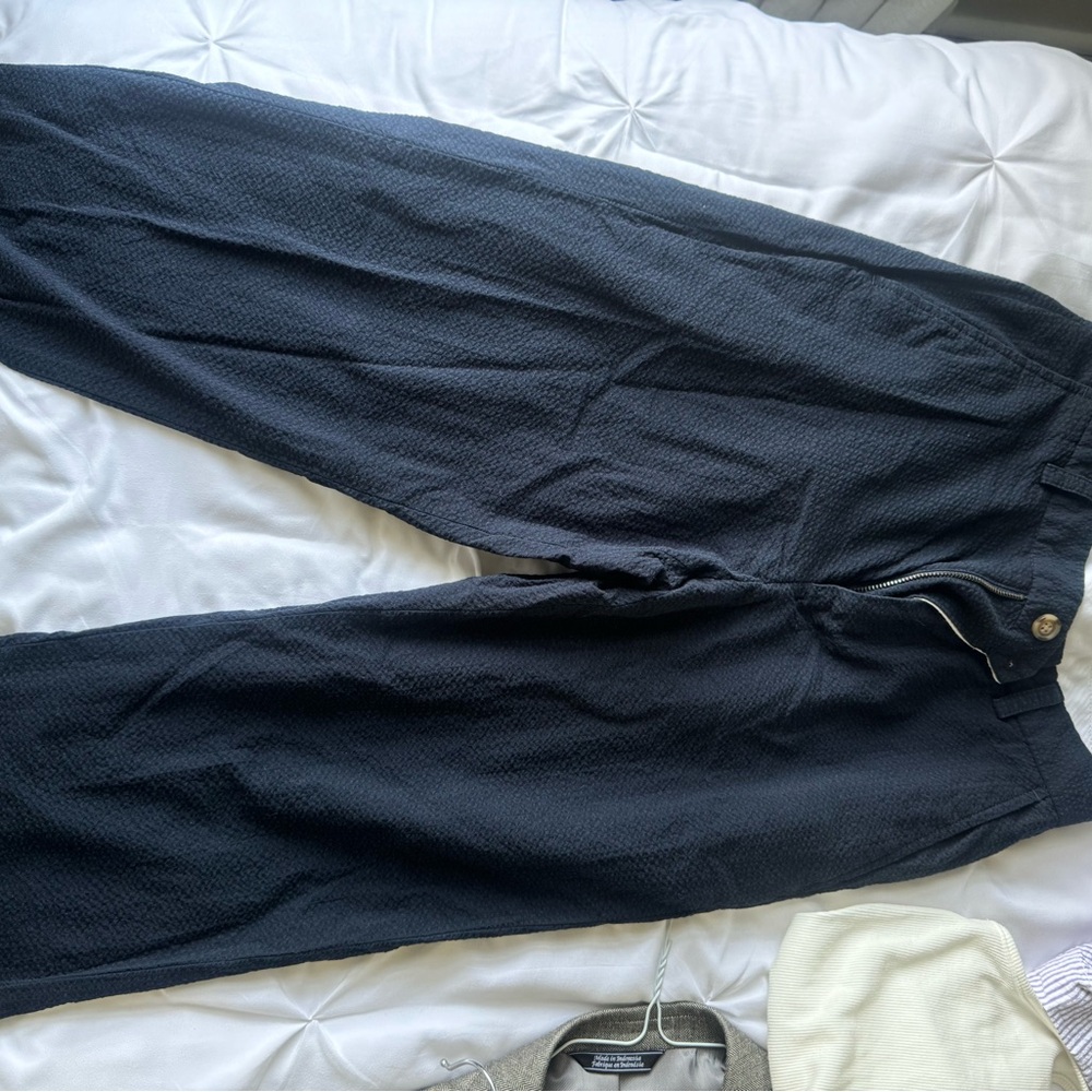 Brooks Brothers Navy Seersucker Pants